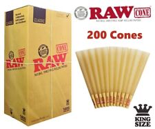 Authentic RAW Classic King Size W/Filter Tip Pre-Rolled Cones 200 Pack picture