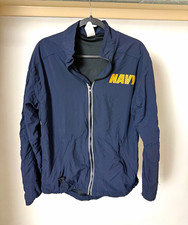 Vintage US Navy Physical Training PT Running Jacket Mens Small USA Made Military picture