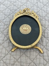 Vtg 1995 Elias 18KT Gold Plated Fine Pewter Frame, 2
