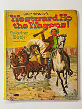 Vintage Original 1956 Whitman Walt Disney Westward Ho The Wagons Coloring Book picture