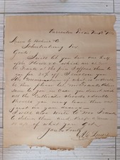 1886 A. Lenert Warrenton Texas Manuscript Letter G. Bahns Schulenburg Plow Sale picture