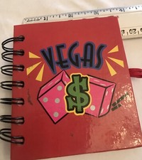 Vegas Journal Red Vintage Collectible Dice Addresses Gambling Book Poker Money picture