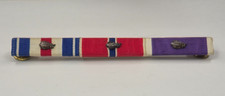 Silver Bronze Star Purple Heart Oak Leaf Cluster Ribbon Bar Lapel Pin Uniform picture