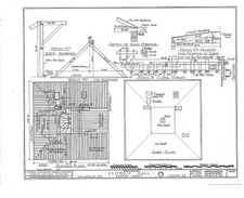 Photo:Ludlow KY Elmwood Hall 1900s HABS architectural roof framing plans picture