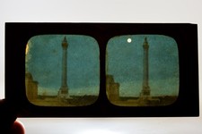 Column of Napoleon France - 1860s French Tissue Stereo View Card - 7x3⅜