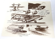 Douglas Dolphin Plane Art Print Drawing McDonnell Douglas 1986 75th Anniversary picture
