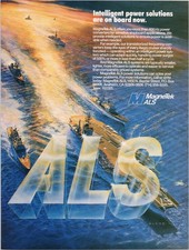 Magnetek ALS Vintage Magazine Ad Naval Ships Power Solutions Print 1980s picture
