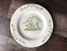 Vietri Borgo Antico Dinner Plate Ceramic Green Made In Italy 11.5” Rare Crazed picture