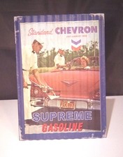 Standard Chevron July - August 1958 Tin Metal Sign,   16