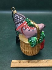 Cape Cod Hand Blown Glass Nantucket Basket Ornament  ~ NIB ~ Limited Edition picture