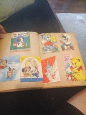 Vtg 1930s 1940s Scrapbook 180+ Pc Baby Birthday Holiday Greeting Cards Ephemera picture