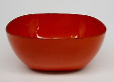 Vintage Catherineholm enamelware solid orange serving bowl Galloping Gourmet MCM picture