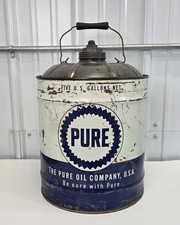 Beautiful 1930's-40's Pure Oil Co 5 Gallon Motor Oil Can Rare picture