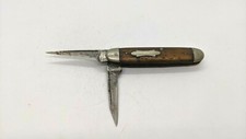 Vintage Brantford Cutlery Co USA 2 Blade Jack Folding Pocket Knife Bone Handle picture