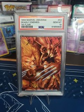 1994 Marvel Universe Deadly Enemies #53 Wolverine Vs Sabretooth PSA 10 LOW POP picture