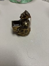 Vintage Miniature Asian Man Figurine Incense Burner/Astray/Inkwell made in Japan picture