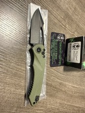 Heretic Knives Mini Pariah Manual Single Edge DLC OD Green Polymer MagnaCut picture