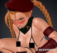 Cammy Street Fighter Sexy Adult Statue Squat Green Sling Beret KEKIPRINTS 13