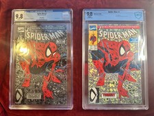 Spider-Man #1 1990 Lot of 2 CGC 9.8 Silver & CBCS 9.8 Green Todd McFarlane picture