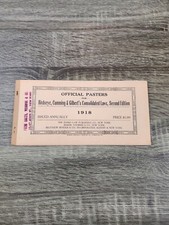Vtg 1918 Official Pasters Consolidation Laws Booklet The Banks Law Publishing picture