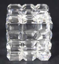 Vintage Clear Crystal Cube Paper Weight  2 in. X 2 in. Squared picture