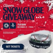 PRESALE Los Angeles Clippers Holiday Snow Globe Giveaway 12/23/25 picture