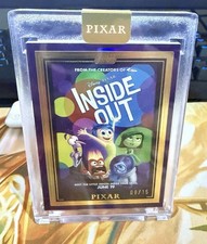 2025 Topps Pixar Inside Out Wall Art SP Serial Numbered 15 Purple. (Encased) picture
