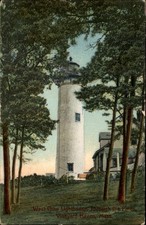 Vineyard Haven MA West Chop Lighthouse c1900s-10s Vintage Postcard picture