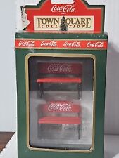 Coca-Cola Coke Soda Town Square Collection 2 Park Benches Coke in box picture