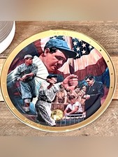 VTG 1995 Royal Doulton The Legendary Babe Ruth Plate Franklin Mint COA picture