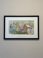 Cliff Wirth Signed Original Cartoon Art - Football Chaos Framed One of One Rare picture