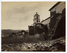 Two 1880s Albumen Print Photos Mission San Luis Rey Southern California IW Taber picture