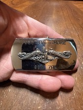 Vintage USS Baltimore SSN 704 Submarine Belt Buckle  picture