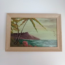 Hawaiian Oil Painting by Artist Yancey 1930-1940's  picture