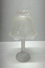 VTG Partylite Clairmont 2 Pc Glass Tealight Candle Holder P0373 Retired NIB Open picture
