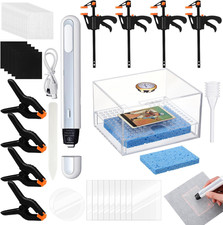 Trade Card Flattening Kit Sports Card Cleaning Kit with 1 Moisturizing Box 2 Acr picture