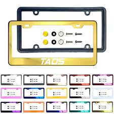 Laser Customize Stainless Steel License Frame Silicone Guard Fit Volkswagen Taos picture