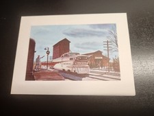 1955 Rock Island Jet Rocket Yuletide Greeting Card Railroad Train Ephemera picture