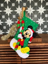 Mickey Mouse Felt Christmas Stocking Handmade Disney Bucilla? 2002 VTG picture