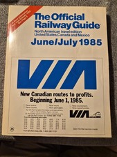 Official Railway Guide Jun/July 1985 Amtrak Timetable North America Travel Guide picture