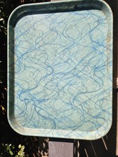 Vintage Silite Fibergalss Melamine Psychedelic Serving Tray picture