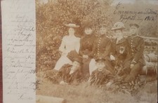German WWI Soldiers with Girls Postcard Poftfarte picture