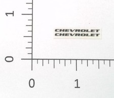 Pair Black Chevrolet Name Logo Motorsport Auto Racing Bumper Mini Sticker Decal picture
