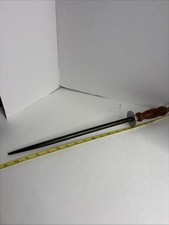 Antique F. Dick Honing Steel Knife Sharpener Wood Handle Made in Germany picture