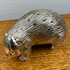 Vintage Porcupine Charcuterie Toothpick Holder Silverplate Made In Japan  picture