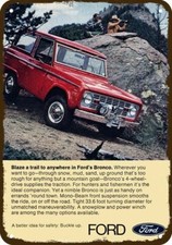 1971 FORD BRONCO 4X4 SUV Hunt Hunting Vintage-Look DECORATIVE REPLICA METAL SIGN picture