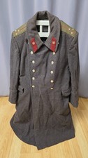 Vintage Soviet USSR Officer Brown Wool Greatcoat Military Dress Overcoat picture