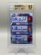 2026 Topps Chrome Disney Broderick/Lane/Sabella Lion King Triple Auto BGS 9.5 picture