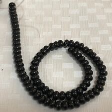 a strip of Natural Black Agate abacus Gemstone Loose Beads 6*9mm78pcs picture