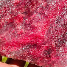 705g Natural Pink Red Rhodonite Quartz Crystal Gemstone Rough Specimen Healing picture